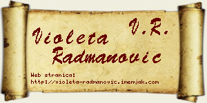 Violeta Radmanović vizit kartica